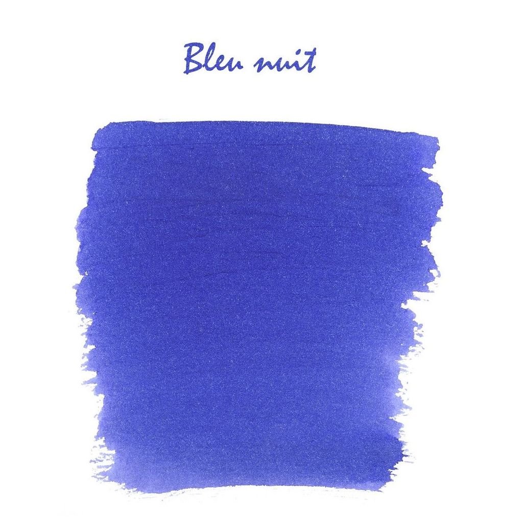 J. Herbin Fountain Pen Ink Cartridges - Bleu Nuit (Night Blue) - Tin Box of 6