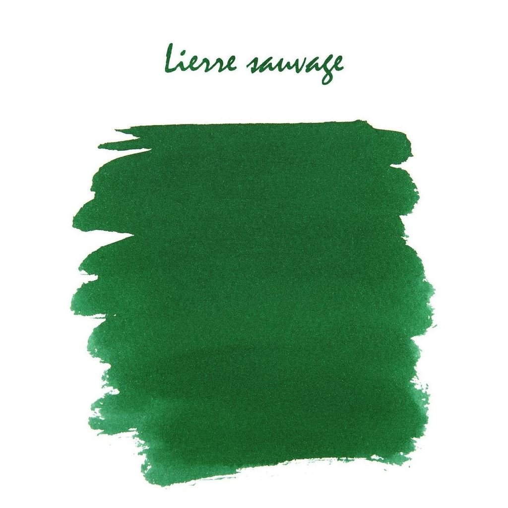 J. Herbin Fountain Pen Ink Cartridges - Lierre Sauvage (Wild Ivy Green) - Tin Box of 6