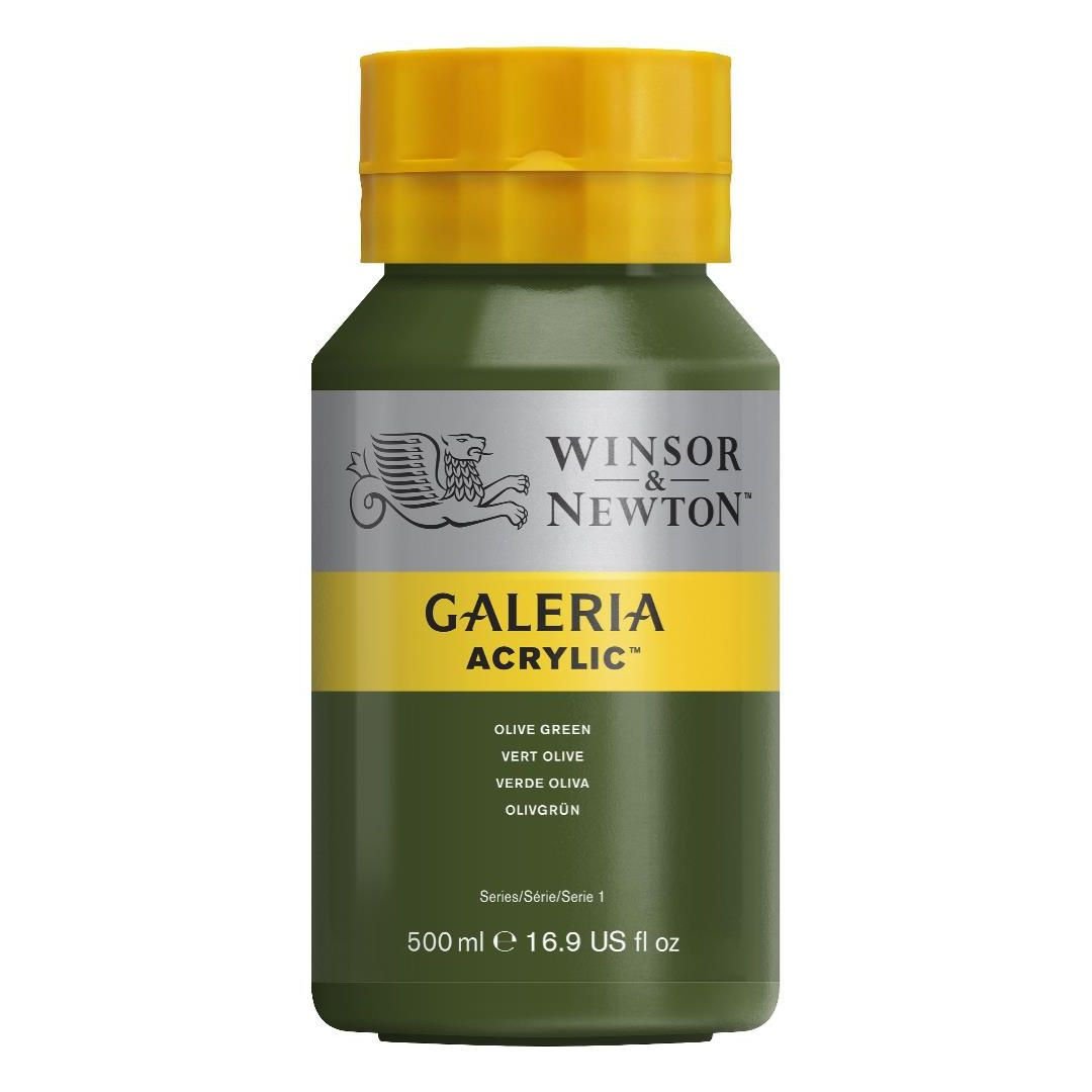Winsor & Newton Galeria Acrylic Colour - Jar of 500 ML - Olive Green (447)