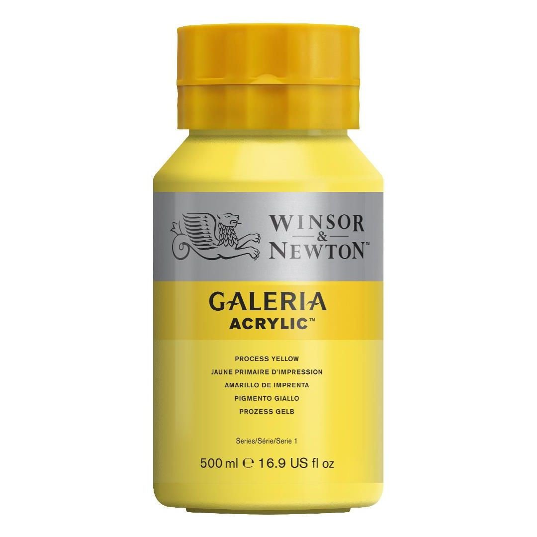 Winsor & Newton Galeria Acrylic Colour - Jar of 500 ML - Process Yellow (537)
