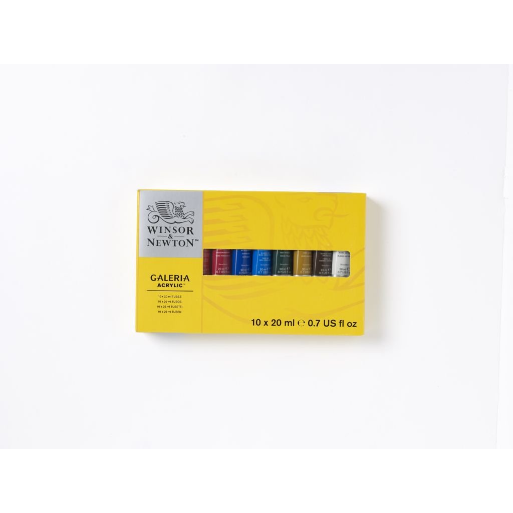 Winsor & Newton Galeria Acrylic Colour Set of 10 Tubes x 20 ML