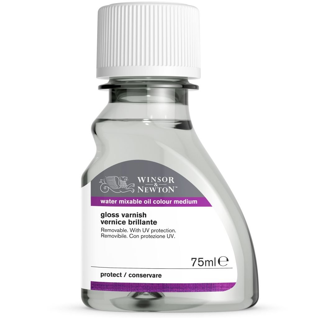 Winsor & Newton Water Mixable Oil Colour Medium - Gloss Varnish - Bottle of 75 ML