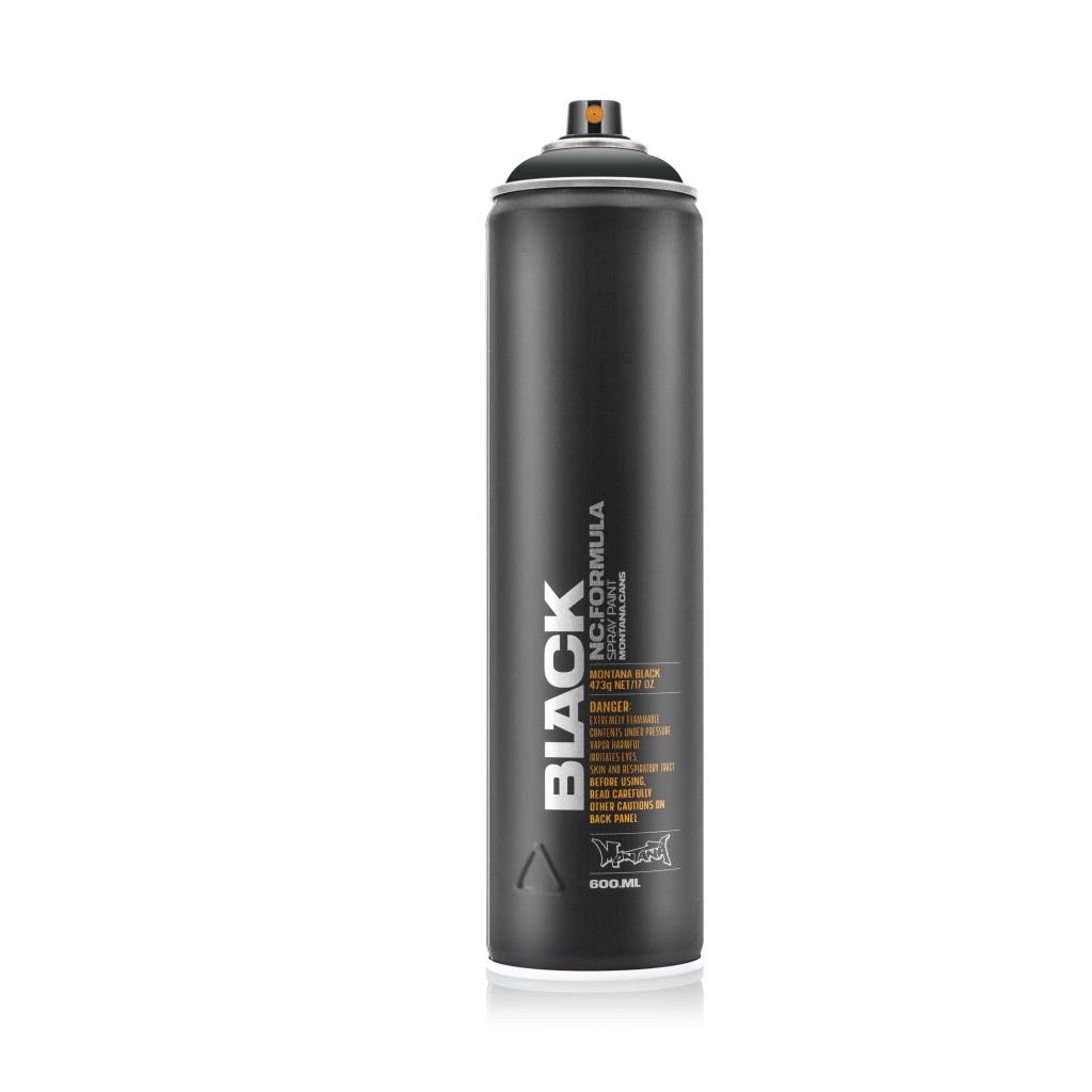 Montana Black Extended Spray Paint - 600 ML Can - Black (BLK9001)
