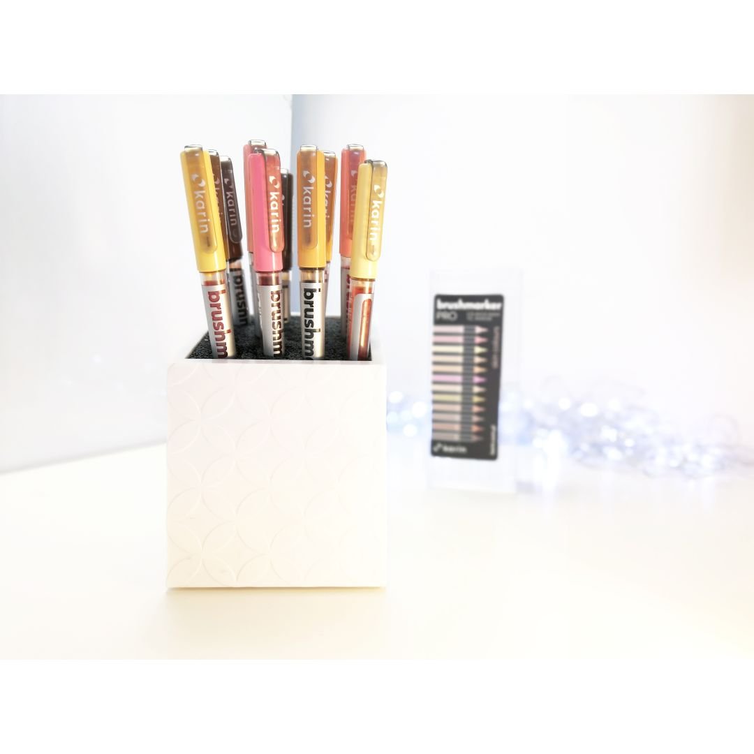 Karin Brushmarker PRO - Water-Based - Brush Tip - Skin Colours - 12 Colours