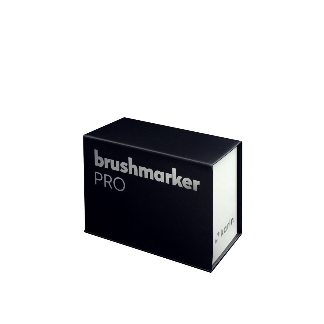 Karin Brushmarker PRO - Water-Based - Brush Tip - Mini Box Set of 26 Colours + 1 Blender