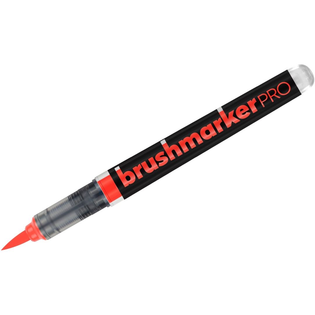 Karin Brushmarker PRO - Water-Based - Brush Tip - Neon Orange Red (4020)