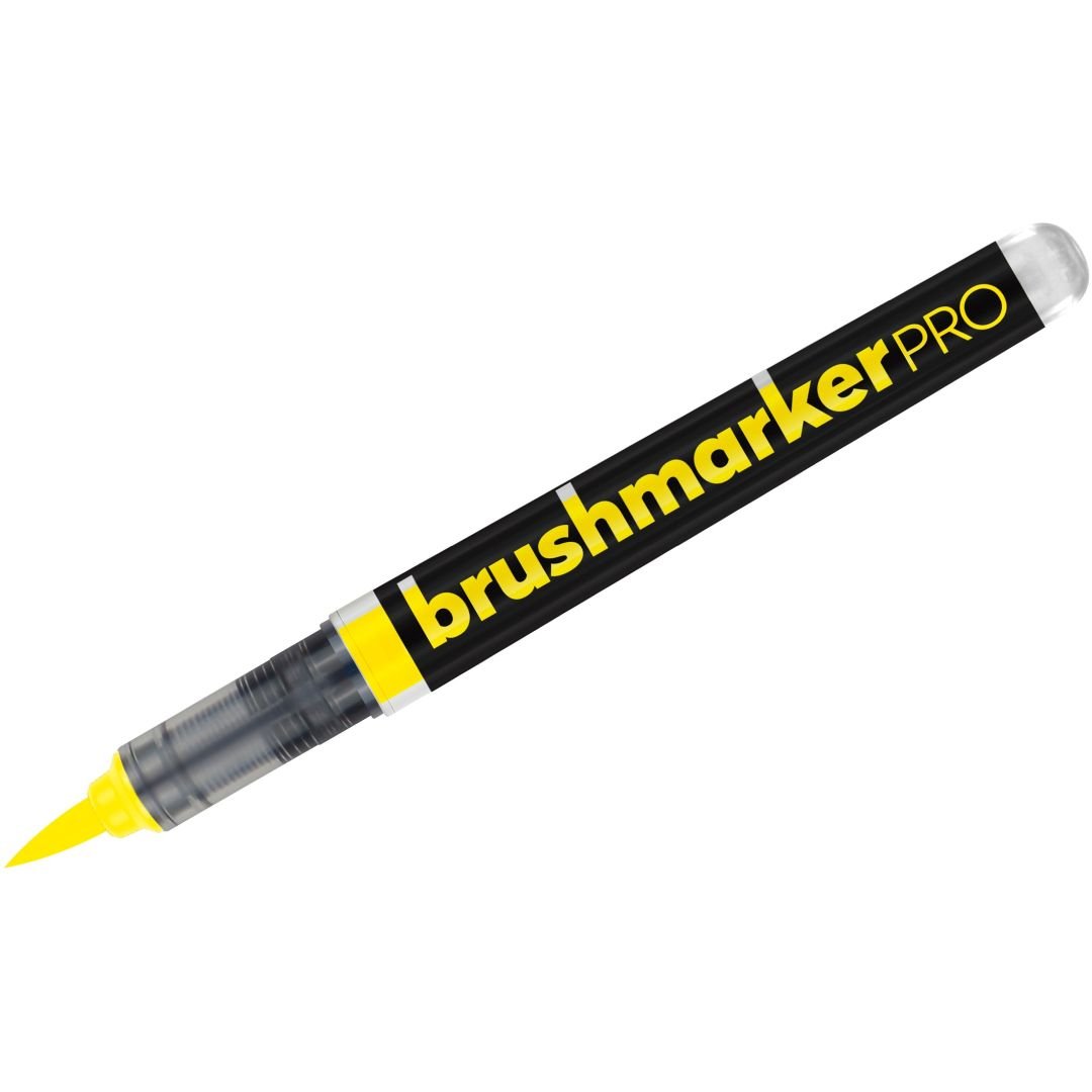 Karin Brushmarker PRO - Water-Based - Brush Tip - Neon Yellow (6102)