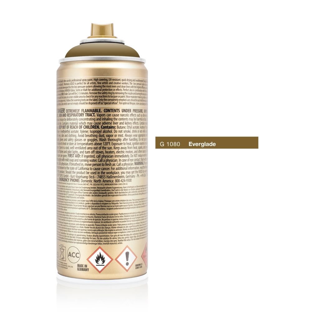 Montana Gold Acrylic Professional Spray Paint - 400 ML Can - Everglade (G 1080)