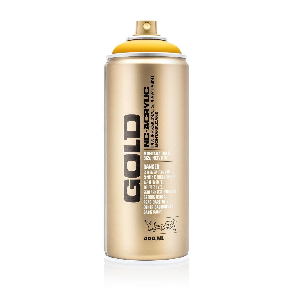 Montana Gold Acrylic Professional Spray Paint - 400 ML Can - Yellow Cab (G 1220)
