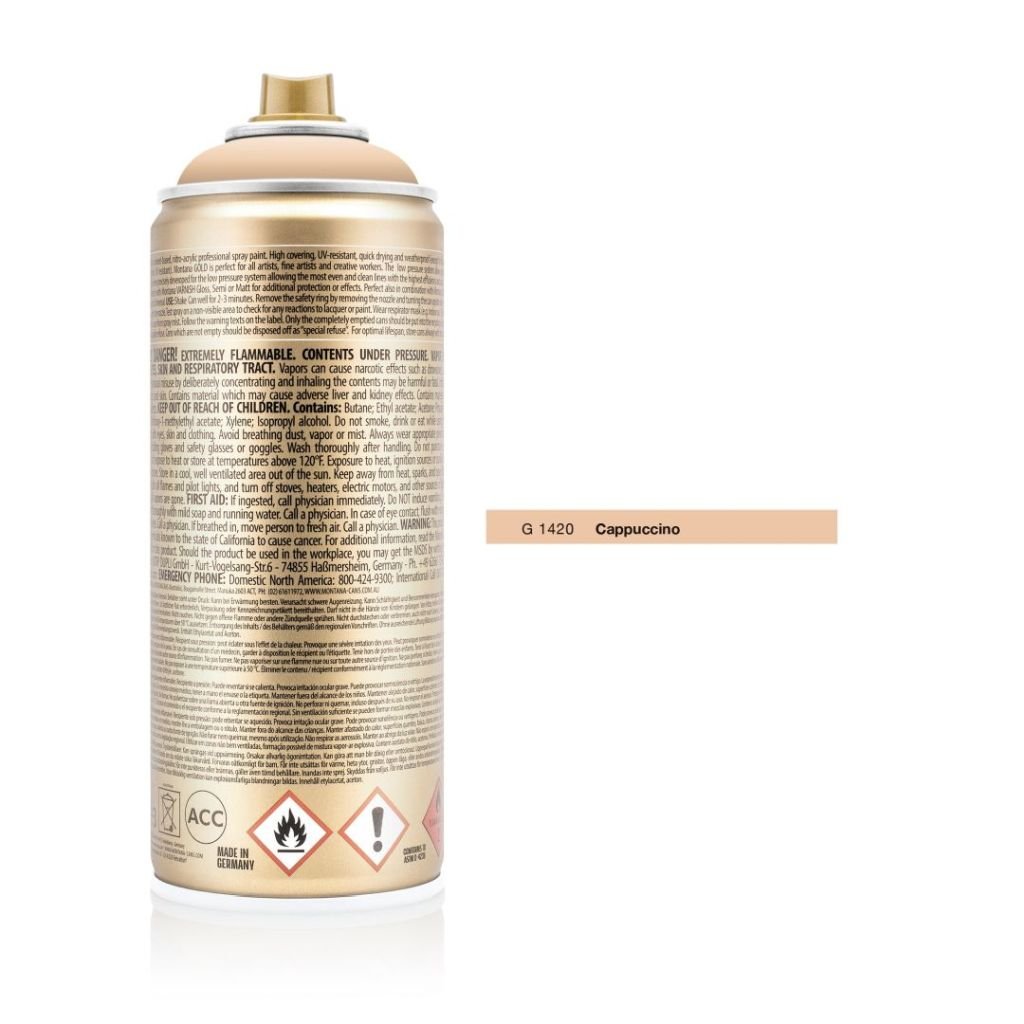 Montana Gold Acrylic Professional Spray Paint - 400 ML Can - Cappuccino (G 1420)