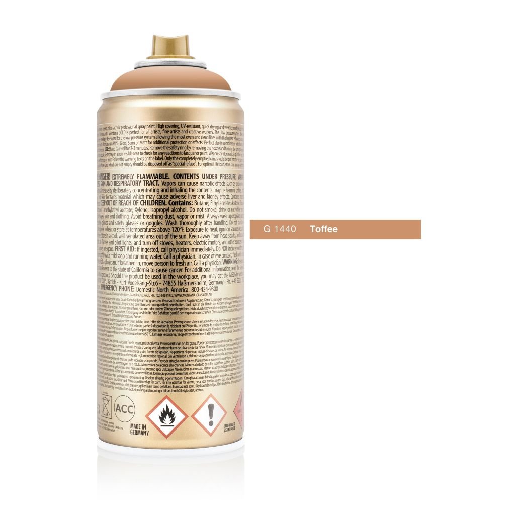 Montana Gold Acrylic Professional Spray Paint - 400 ML Can - Toffee (G 1440)
