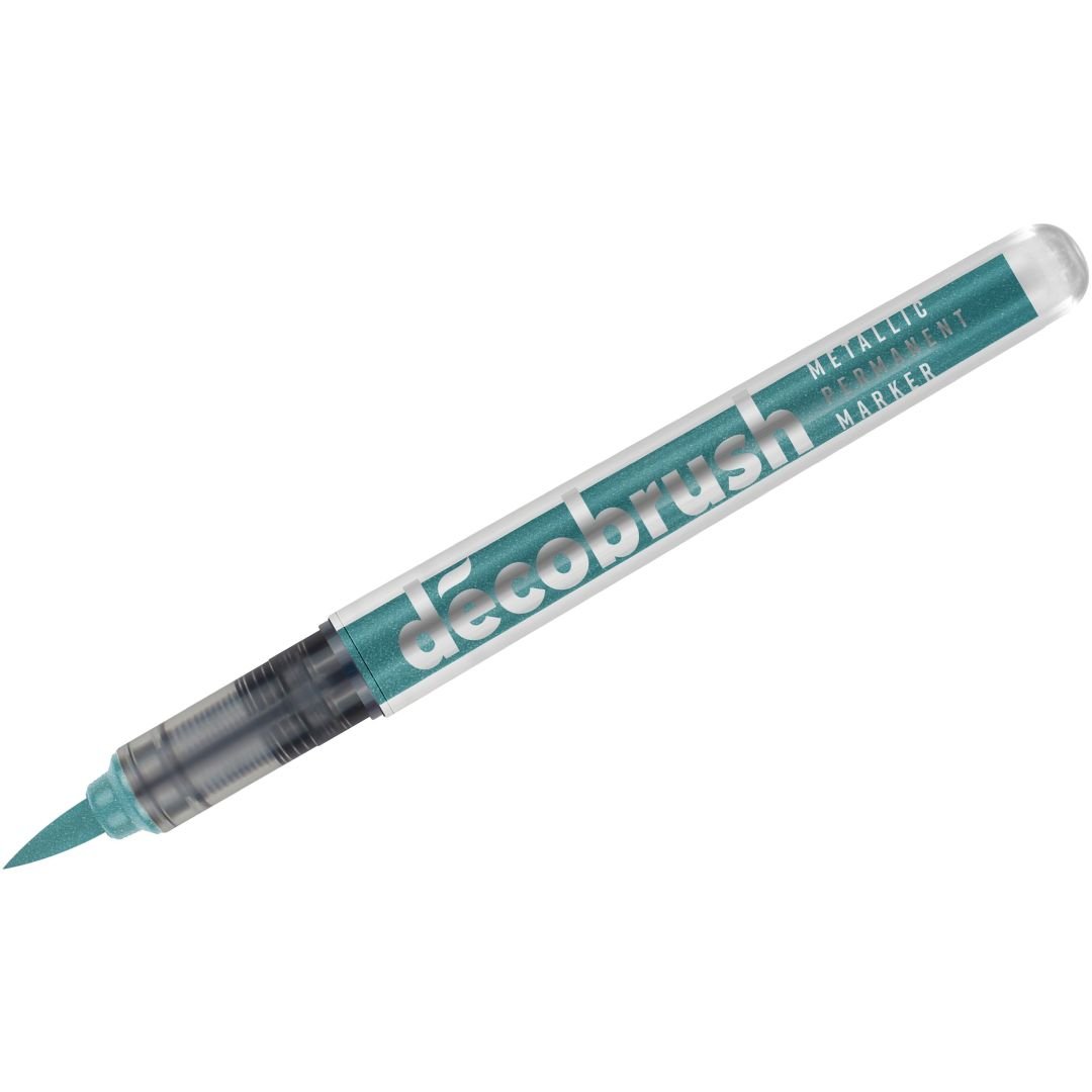 Karin DecoBrush Marker - Pigment Based - Brush Tip - Metallic Blue (8505)