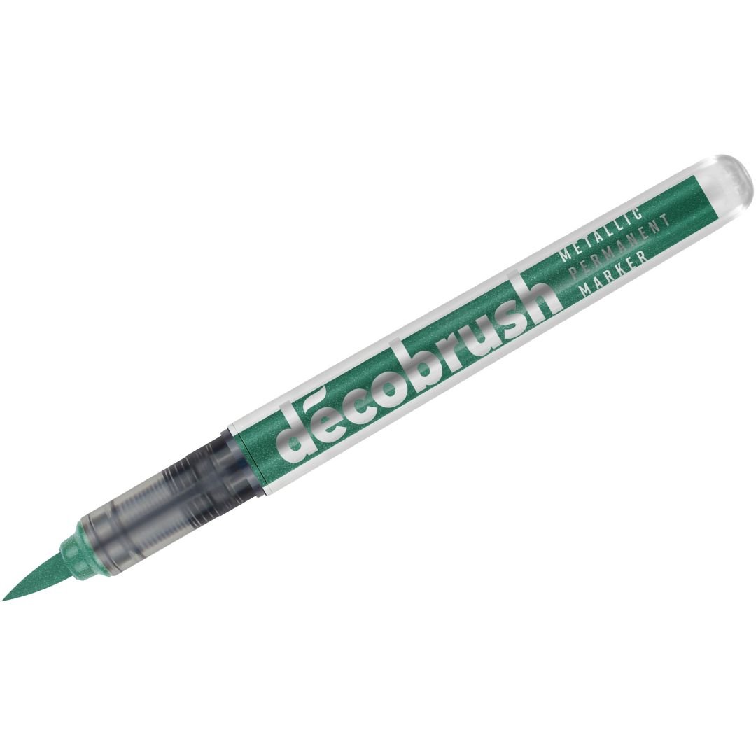 Karin DecoBrush Marker - Pigment Based - Brush Tip - Metallic Green (8535)
