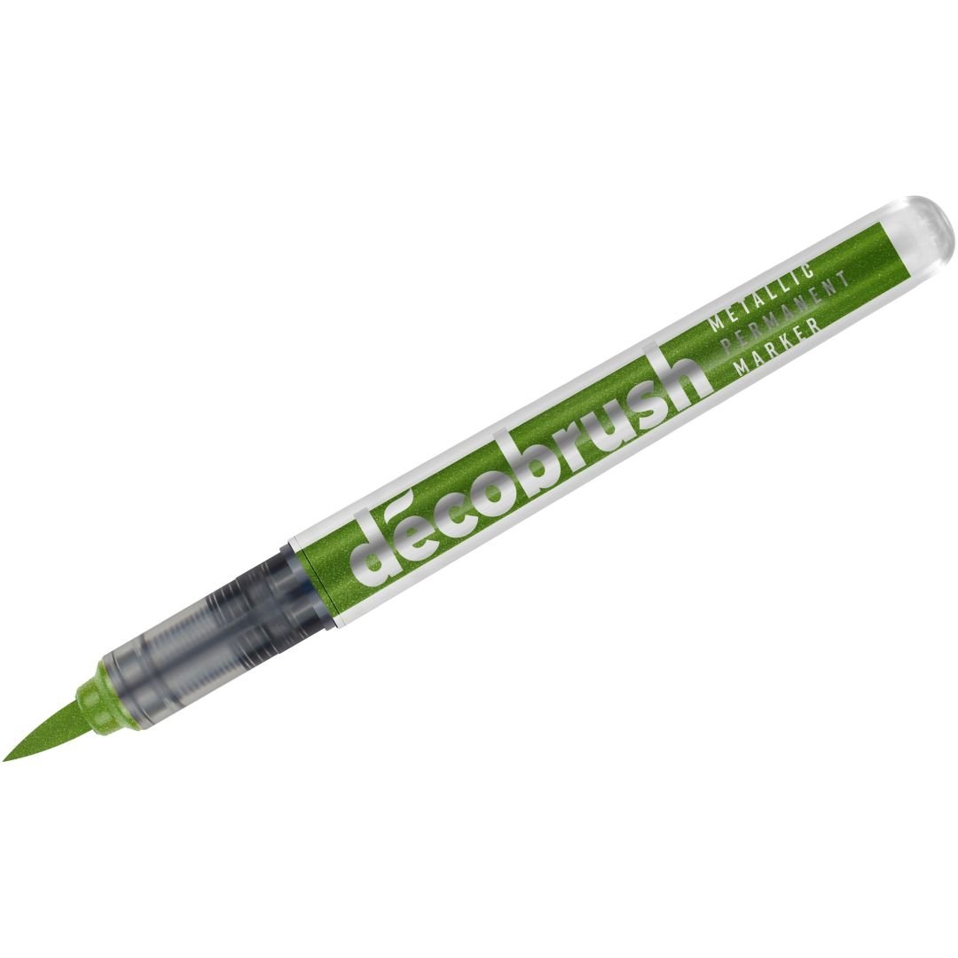 Karin DecoBrush Marker - Pigment Based - Brush Tip - Metallic Light Green (8536)