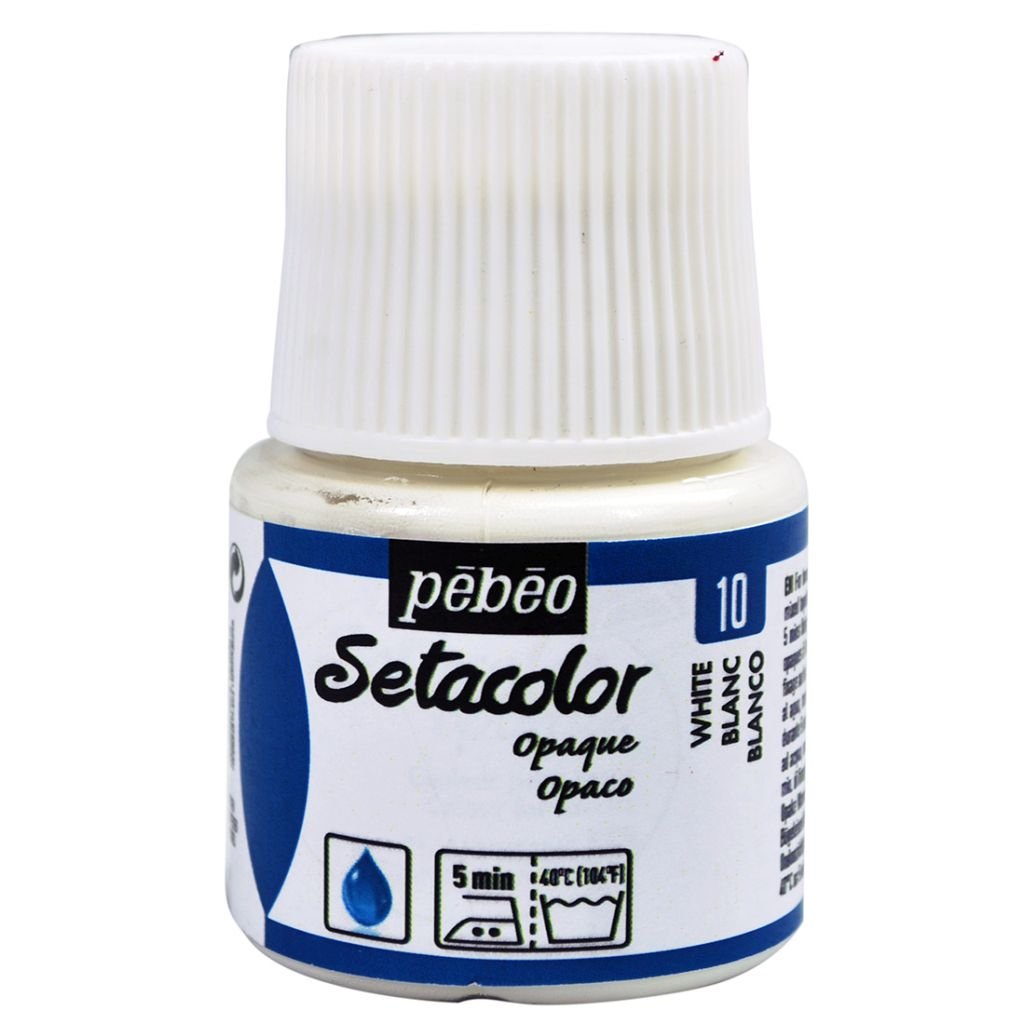Pebeo Setacolor Opaque Paint - 45 ml bottle - White (10)