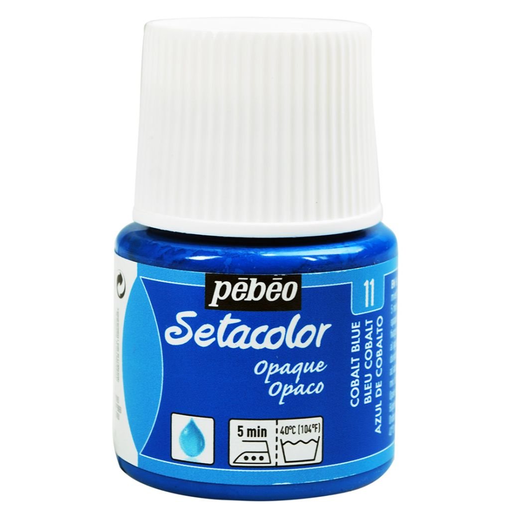 Pebeo Setacolor Opaque Paint - 45 ml bottle - Cobalt Blue (11)
