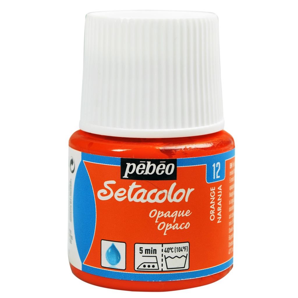 Pebeo Setacolor Opaque Paint - 45 ml bottle - Orange (12)