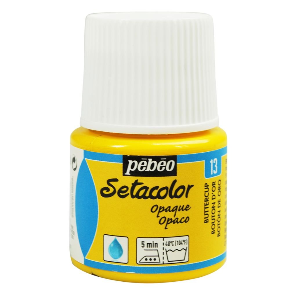 Pebeo Setacolor Opaque Paint - 45 ml bottle - Buttercup (13)