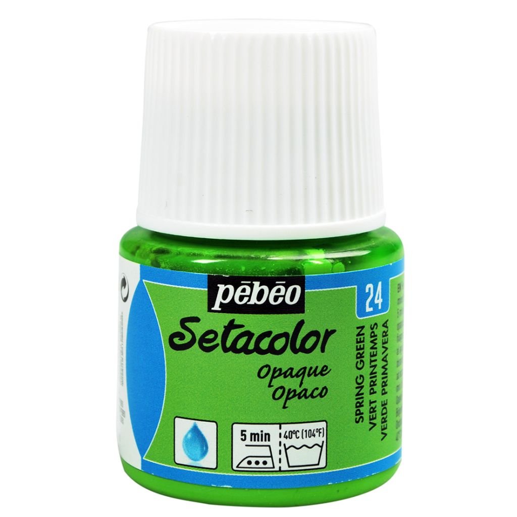 Pebeo Setacolor Opaque Paint - 45 ml bottle - Spring Green (24)