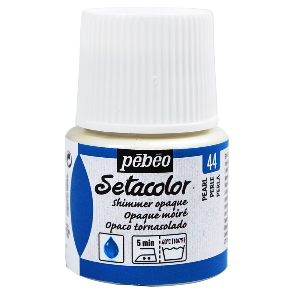 Pebeo Setacolor Opaque Shimmer Paint - 45 ml bottle - Pearl (44)