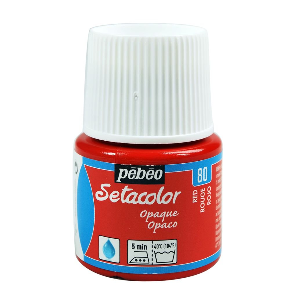 Pebeo Setacolor Opaque Paint - 45 ml bottle - Red (80)