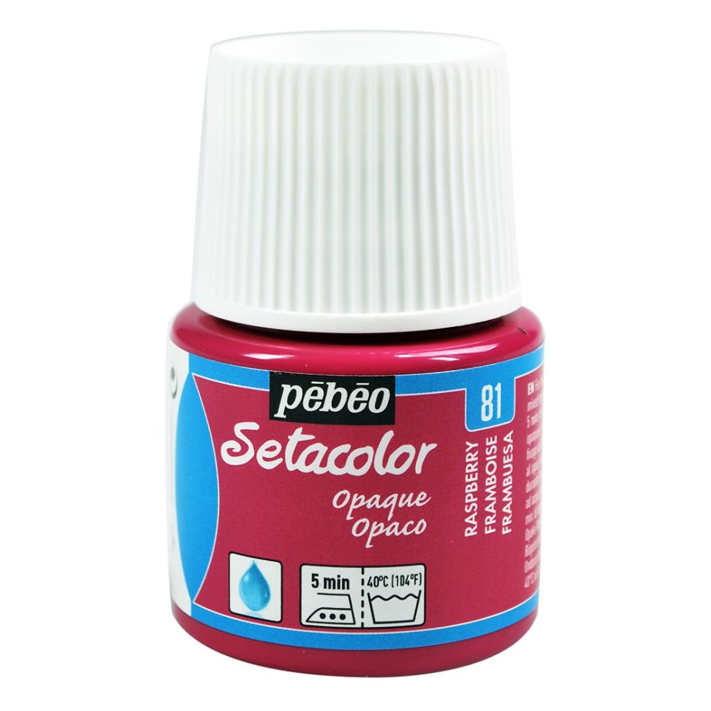 Pebeo Setacolor Opaque Paint - 45 ml bottle - Raspberry (81)