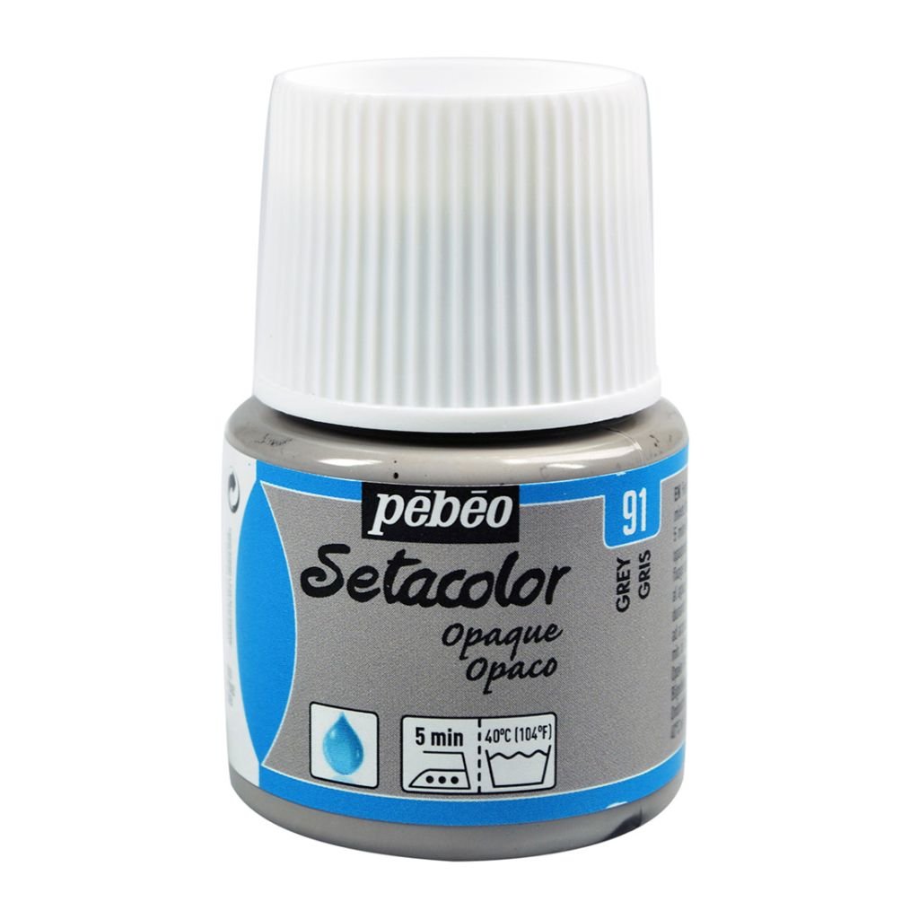 Pebeo Setacolor Opaque Paint - 45 ml bottle - Grey (91)