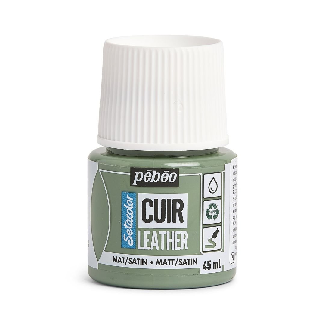 Pebeo Setacolour Leather Paint - 45 ml Bottle - Matcha Green (15)