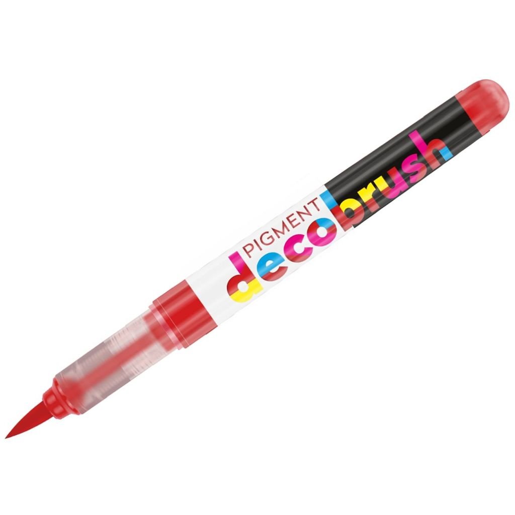 Karin Pigment DecoBrush Acrylic Marker - Brush Tip - Red (032U)