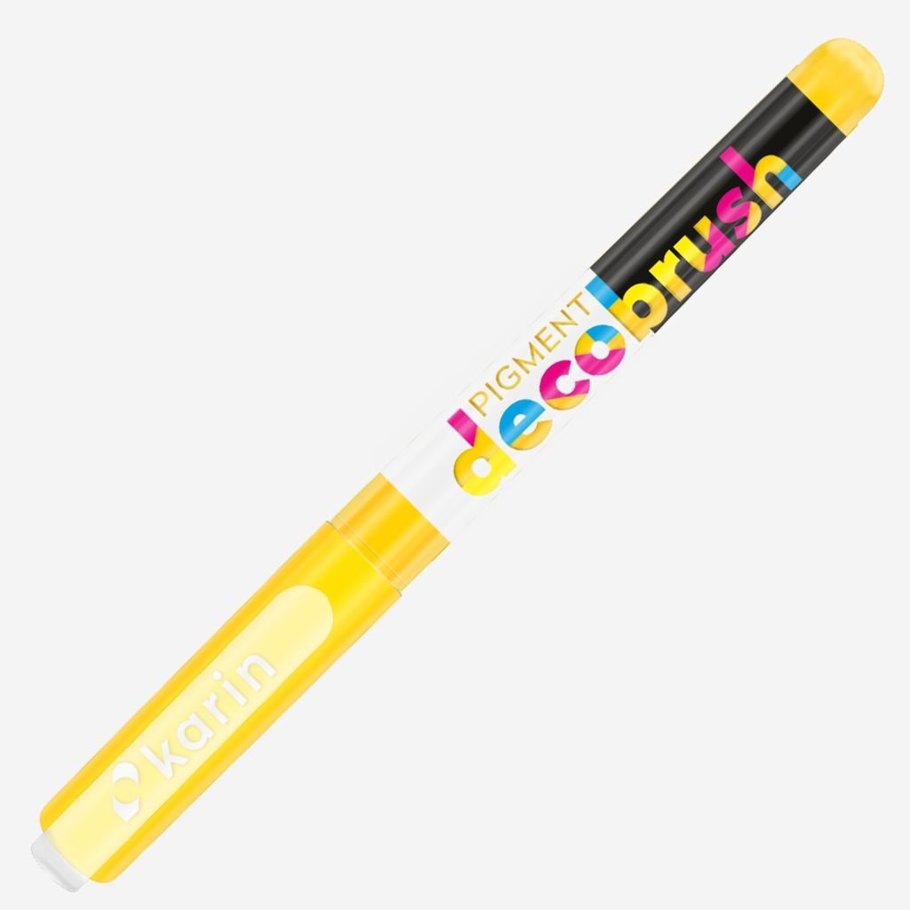 Karin Pigment DecoBrush Acrylic Marker - Brush Tip - Gold (109U)