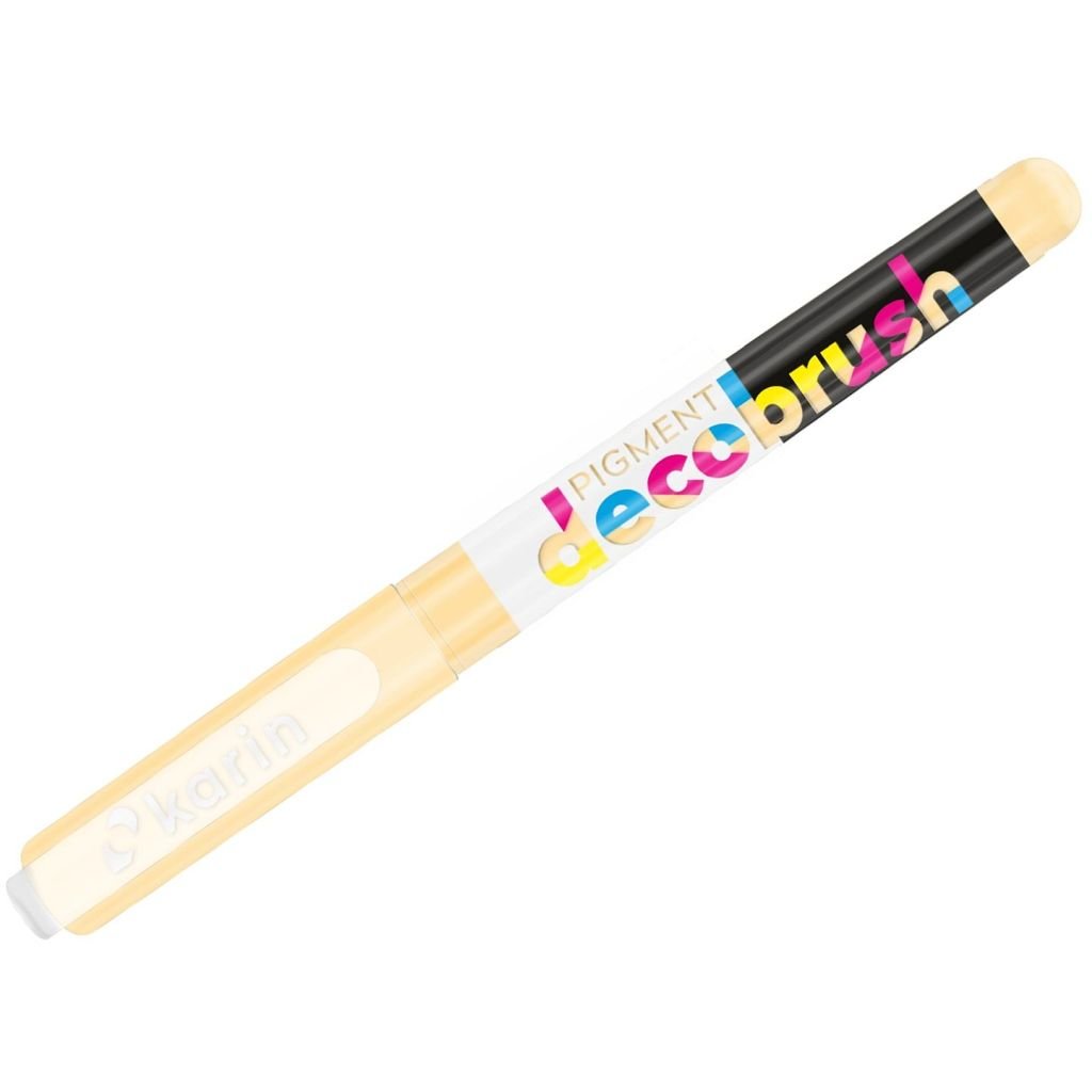 Karin Pigment DecoBrush Acrylic Marker - Brush Tip - Almond (155U)