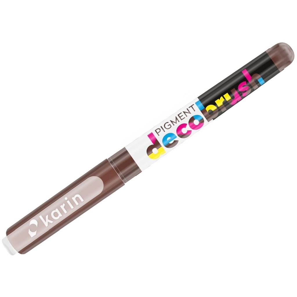 Karin Pigment DecoBrush Acrylic Marker - Brush Tip - Cocoa (1817U)