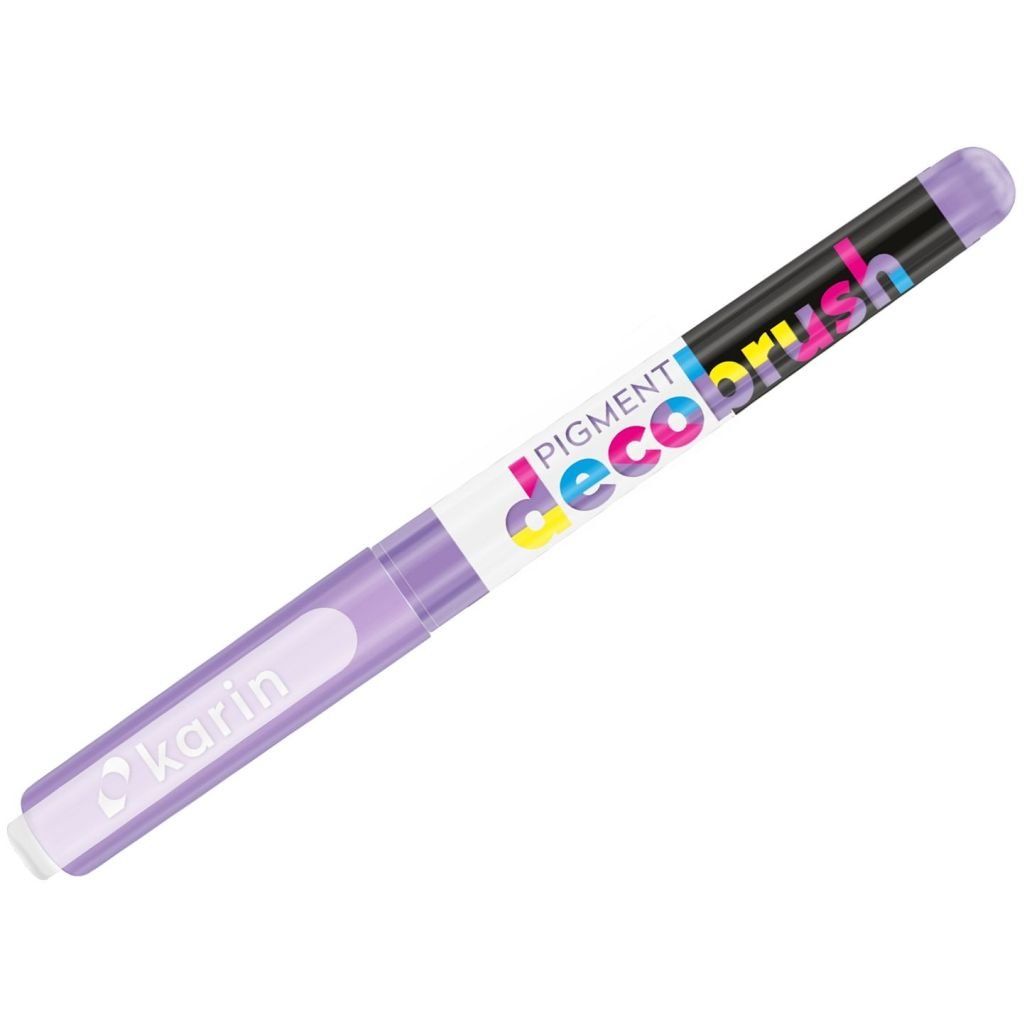 Karin Pigment DecoBrush Acrylic Marker - Brush Tip - Pale Violet (265U)