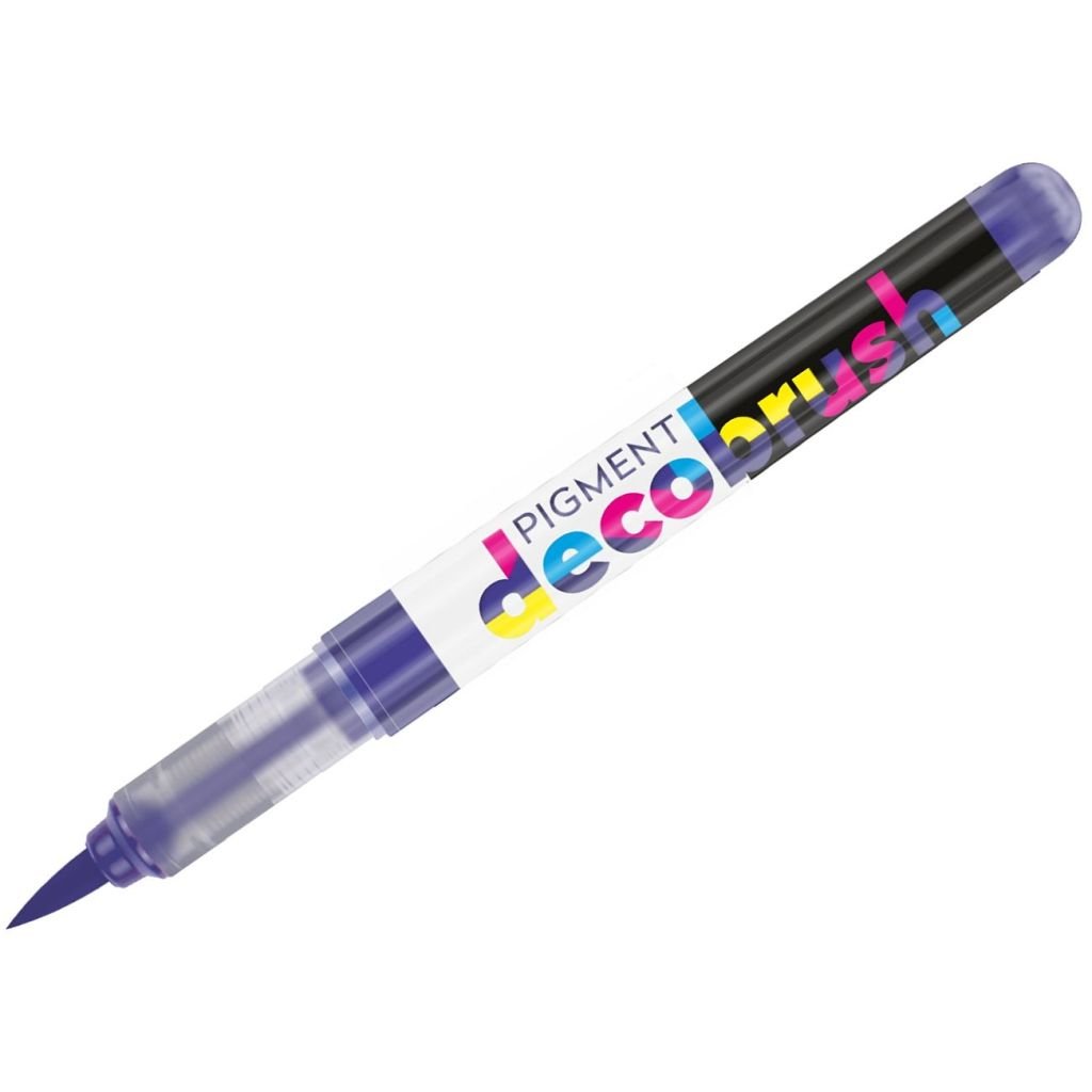 Karin Pigment DecoBrush Acrylic Marker - Brush Tip - Violet Blue (2735U)
