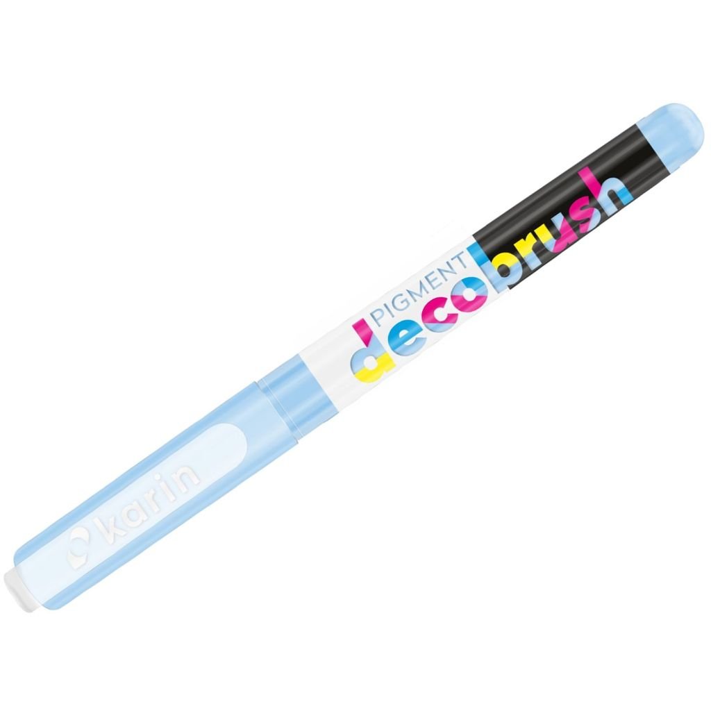 Karin Pigment DecoBrush Acrylic Marker - Brush Tip - Pastel Blue (283U)
