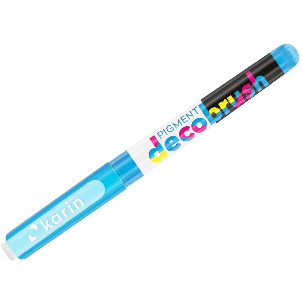Karin Pigment DecoBrush Acrylic Marker - Brush Tip - Aegean (2915U)