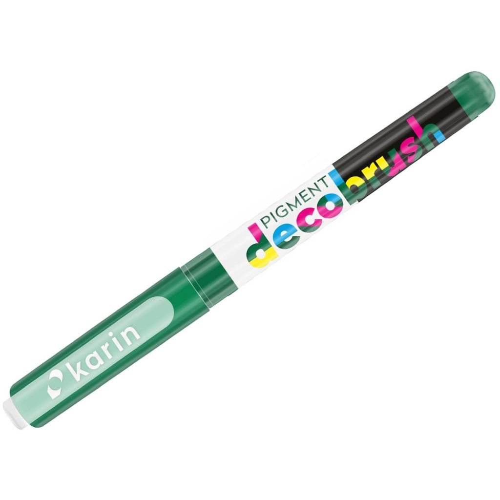 Karin Pigment DecoBrush Acrylic Marker - Brush Tip - Lush Green (3285U)