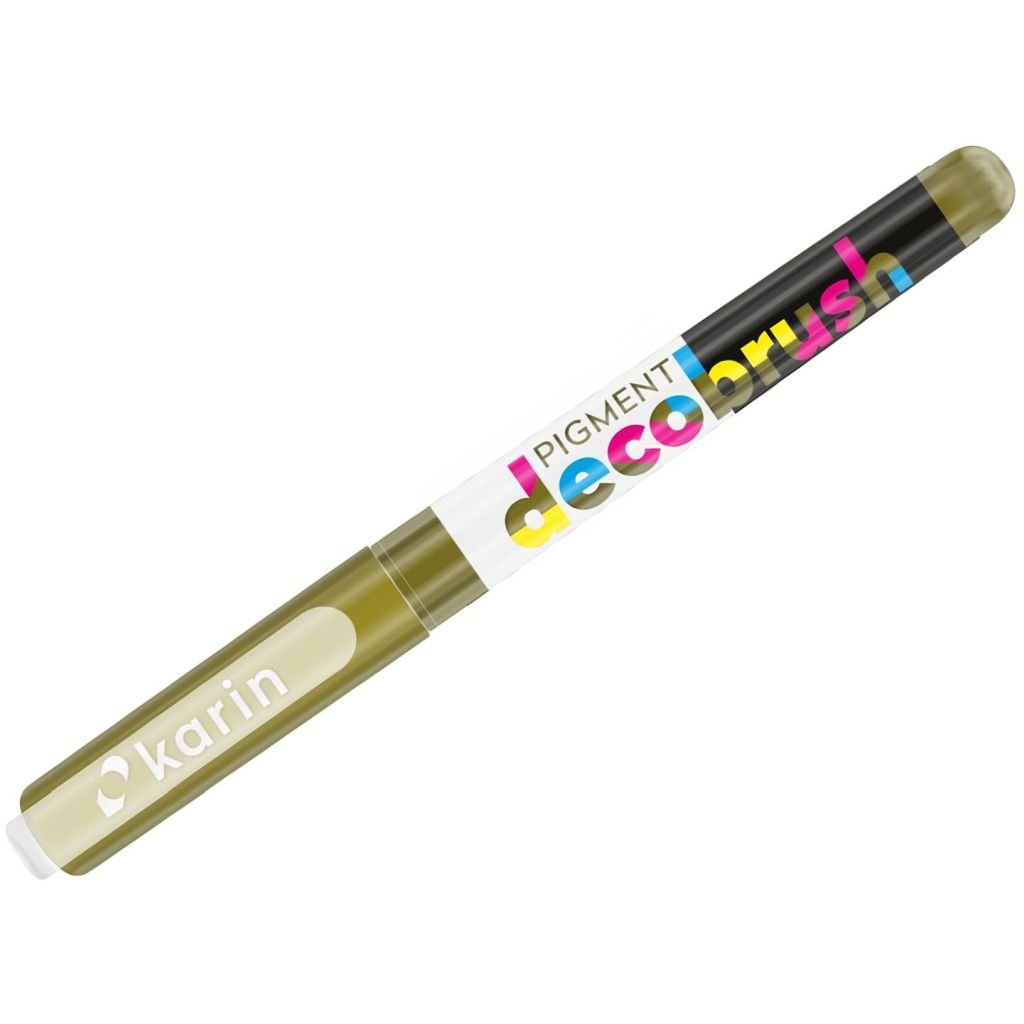 Karin Pigment DecoBrush Acrylic Marker - Brush Tip - Curry (3985U)