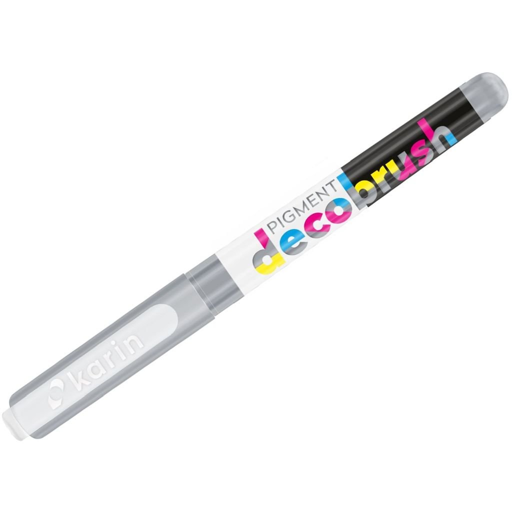 Karin Pigment DecoBrush Acrylic Marker - Brush Tip - Neutral Grey 2 (442U)