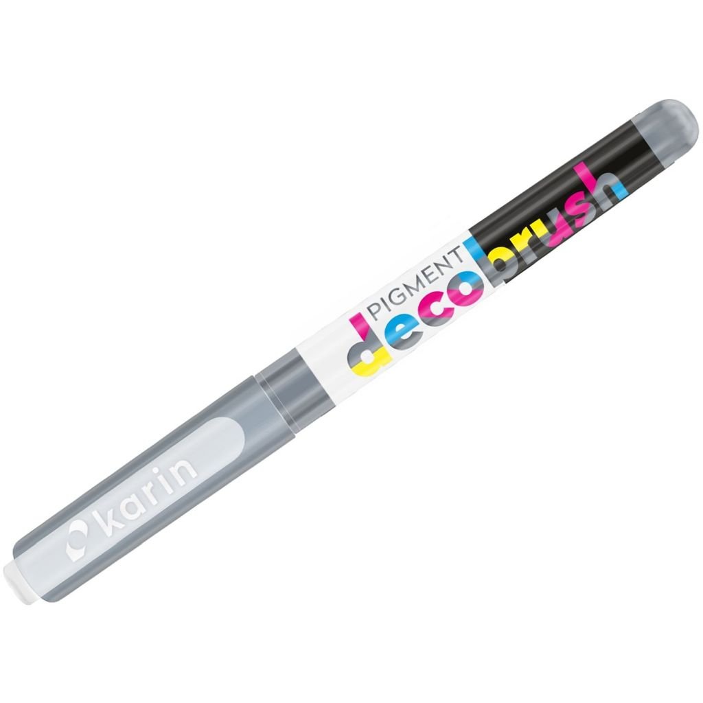 Karin Pigment DecoBrush Acrylic Marker - Brush Tip - Neutral Grey 3 (443U)