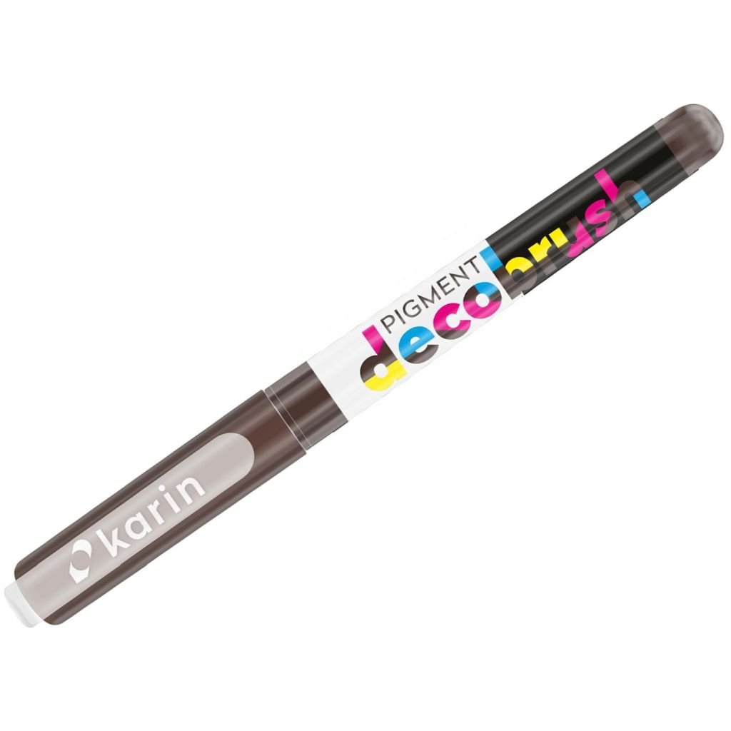 Karin Pigment DecoBrush Acrylic Marker - Brush Tip - Sepia (477U)