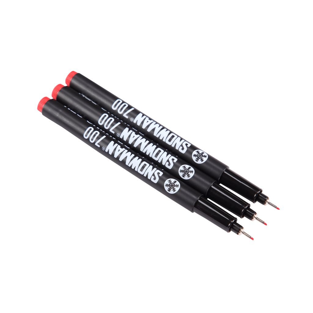 Snowman Calligraphy Pens - Red - 1.0 - Pack of 3
