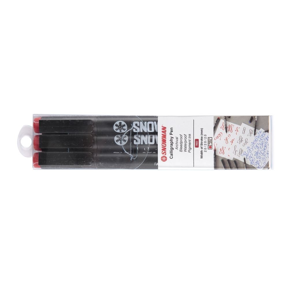 Snowman Calligraphy Pens - Red - 2.0 - Pack of 3