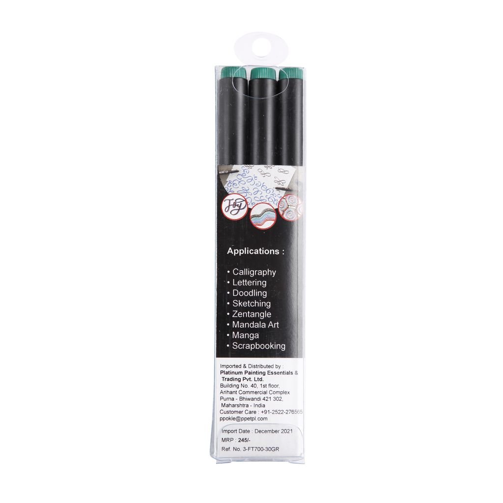 Snowman Calligraphy Pens - Green - 3.0 - Pack of 3