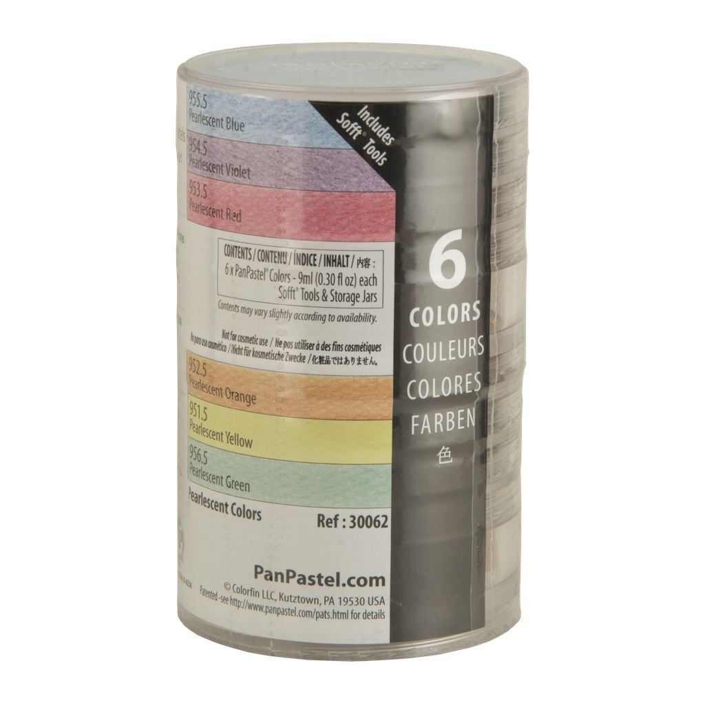 PanPastel Colors Ultra Soft Artist's Painting Pastels, Pearlescent Colors - 6 Assorted Pearlescent Colours