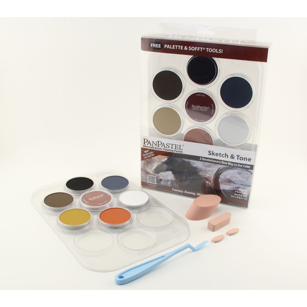 PanPastel Colors Ultra Soft Artist's Painting Pastels, Sketch & Tone - Starter Set - 7 Assorted Colours