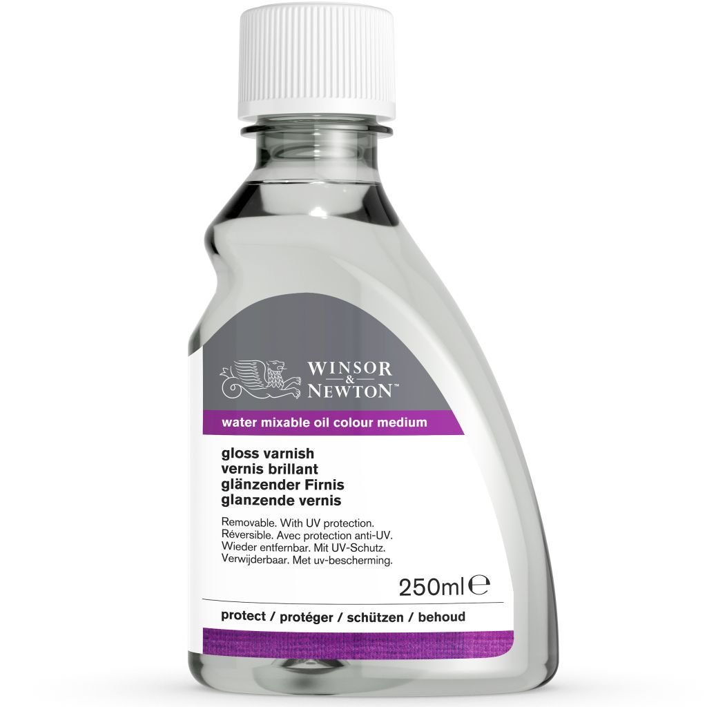 Winsor & Newton Water Mixable Oil Colour Medium - Gloss Varnish - Bottle of 250 ML