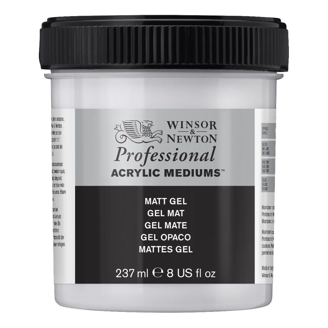 Winsor & Newton Professional Acrylic Medium - Matt Gel - Jar of 237 ML