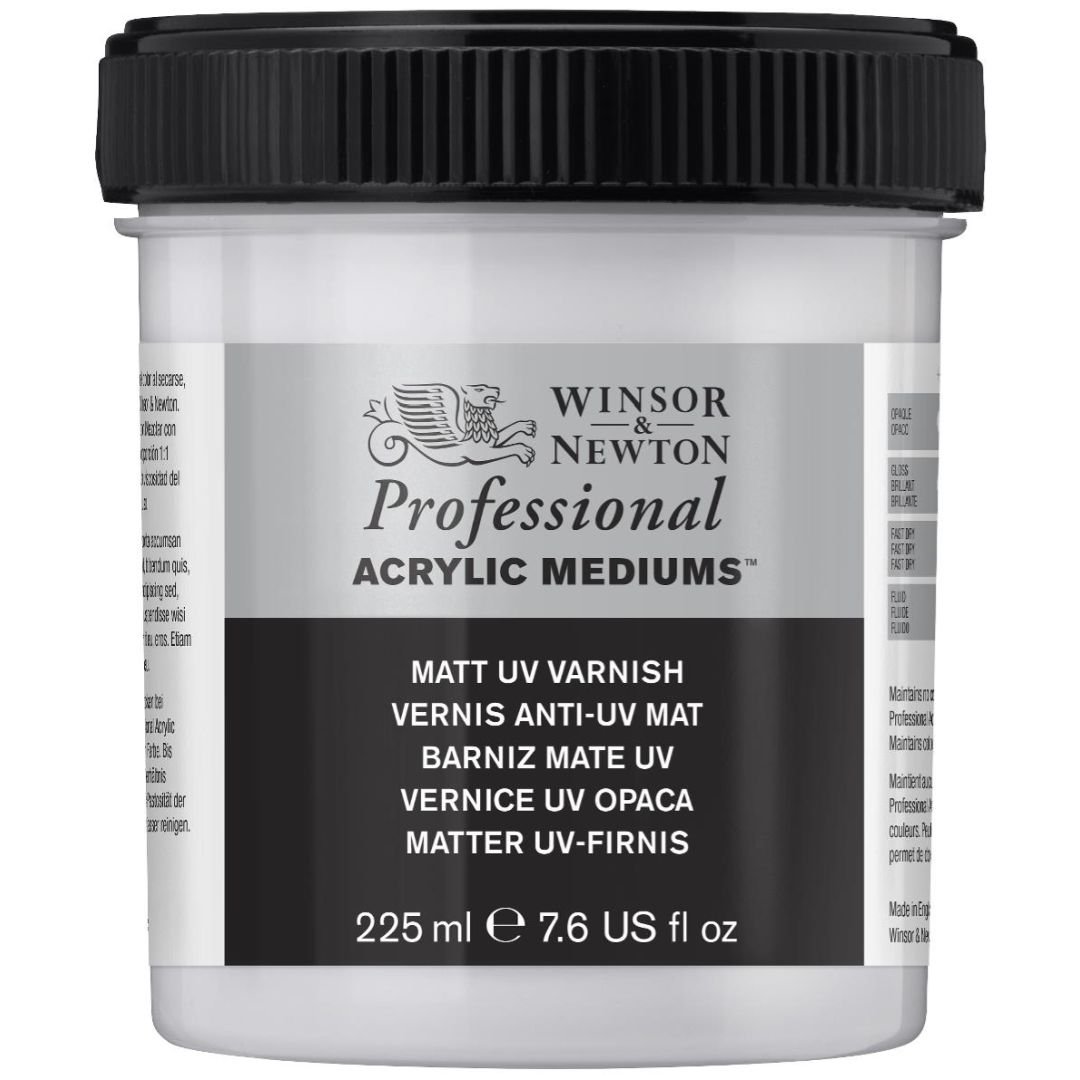 Winsor & Newton Professional Acrylic - Matt UV Varnish - Jar of 225 ML