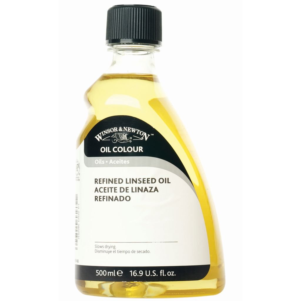 Winsor & Newton Refined Linseed Oil Bottle - 500 ML